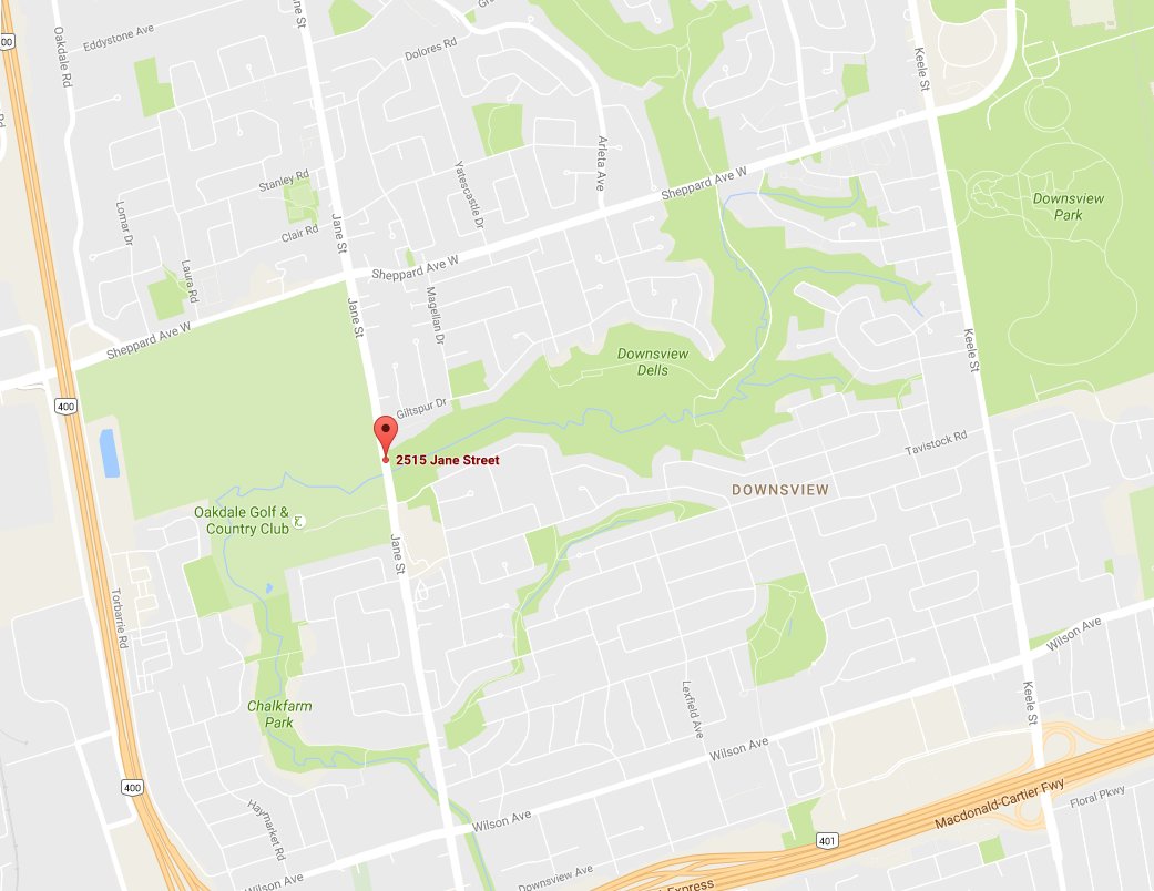 Map of Downsview Dells Park